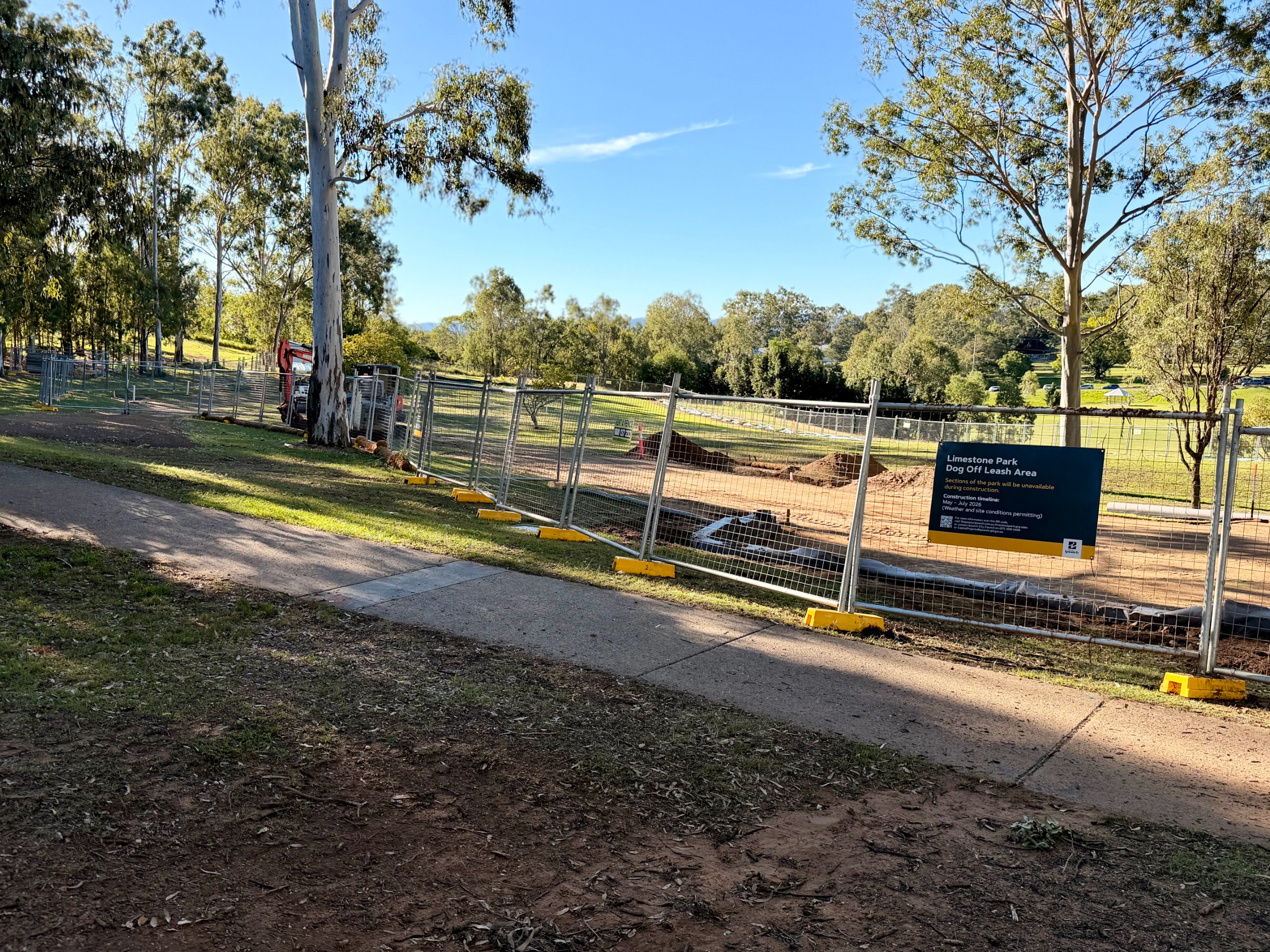 Progress at the Dog Off-Leash Area: