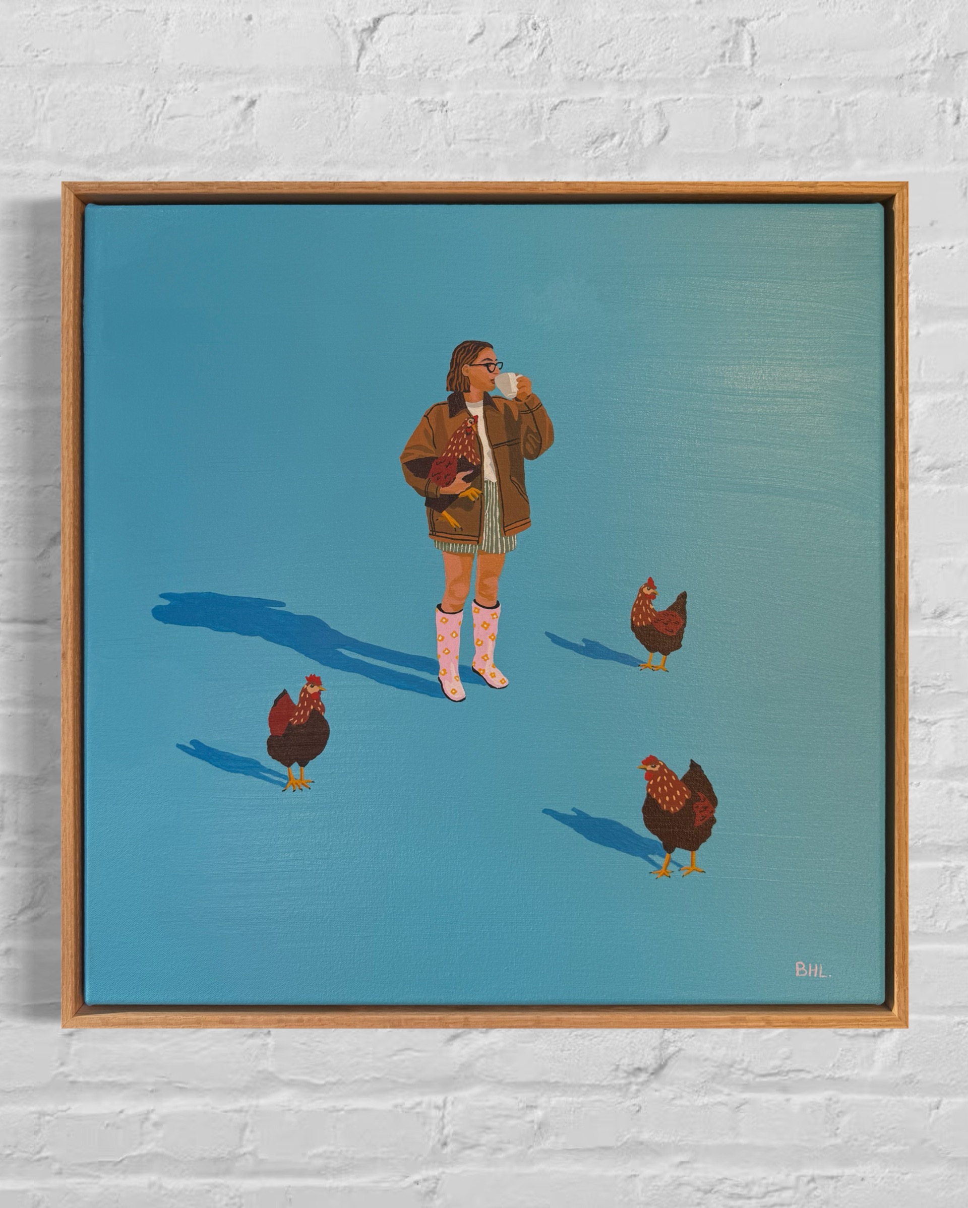 ​Artist: ​Bethany Lawrance  ​Title:​ Coffee with the Girls​  Judges comments:  A beautifully simple yet sophisticated composition. The acrylic technique is well executed, with lovely balance between light, shadow and figure. It’s both simple and complex in its layering and detail​