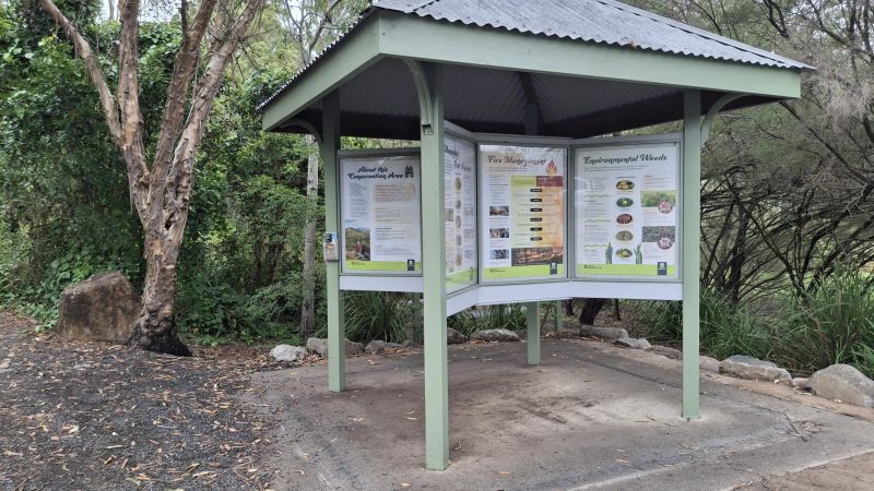 Current information bay at White Rock-Spring Mountain trailhead